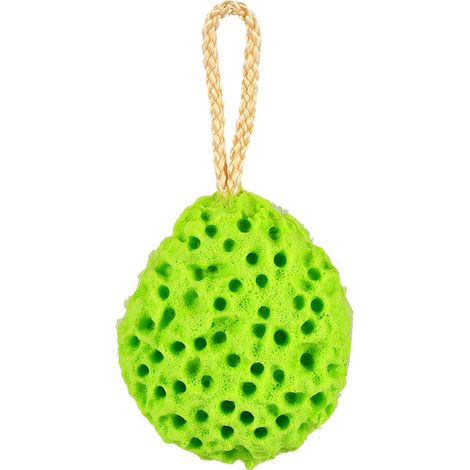Lot de 4 éponges de douche exfoliantes douces pour le bain - Gant de toilette spa nettoyant (Vert) (1/5)