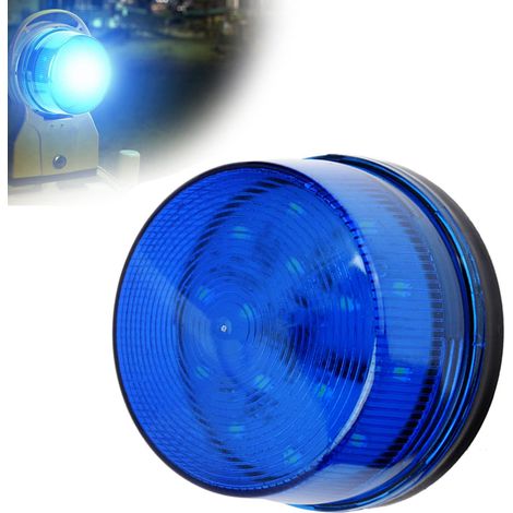 Ej.Life LED Blaues Notfall-Blitzlicht, 12 V Blaues LED-Blitzlicht Notfallalarm Warnsignal Blinklicht ohne Ton Blinklampe LED-Blitzwarnlicht für Haussicherheitsalarmsystem (1/5)