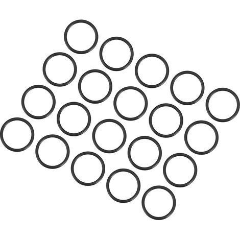 19 x 15 x 2 mm Nitrile Rubber O-Rings 20 Pieces [Black] (1/5)