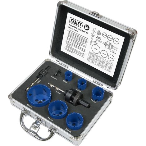 Sealey Plumber's Hole Saw Kit 9pc WSPHSK (1/5)