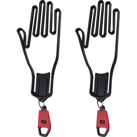 Set mit 2 Golfhandschuhhaltern, inklusive Handschuhständer, Kleiderbügel, Trockengestell, Formhilfe, Werkzeug und Zubehör. Robuster Halter mit Schutzhaken für Damen und Herren, rot.
