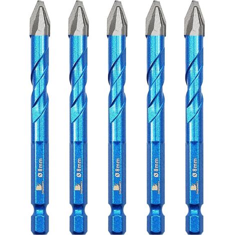 Exzenterbohrer Set 5 Stück 8mm für Fliesen, Glas, Marmor, Beton (1/5)