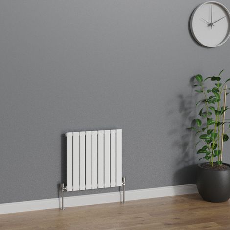 WarmeHaus Horizontal 600x612mm Flat Panel Radiator White Single (1/5)
