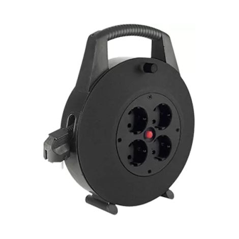 Bachmann 393.002 Kabeltrommel 10.00 m Schwarz Schutzkontakt-Stecker (1/2)