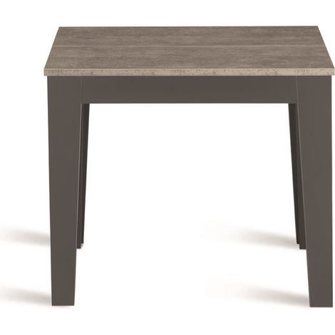 Consolle allungabile 90x50/300 cm con base metallo Antracite e piano Cemento NADIR (1/5)