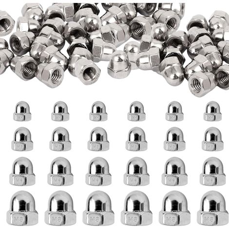Écrous Borgnes en Acier Inoxydable 70 Pièces M4 M5 M6 M8 Écrou Borgne Hexagonal Écrou Inox DIN 1587 Écrous Borgne Hexagonaux Dôme Ecrous Borgne Écrou Hexagonal en Inoxydable pour Vis Boulons (1/5)