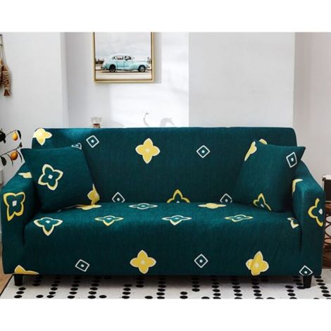 2 Seater Sofa Cover 140-180cm Sofa Cover with Armrests Modern Universal Elastic Sofa Covers Sofa Slipcover Protective Cover Dark Green