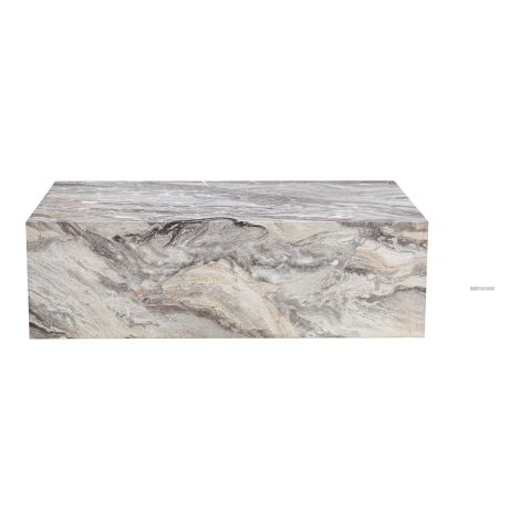 table basse rectangulaire grise dotée d'une finition effet marbre Idéale pour les intérieurs de style luxe moderne