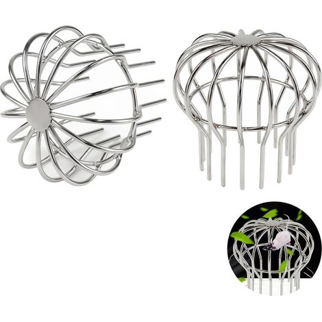 2 pièces Crapaudine de Gouttière,Filtre Gouttiere,Protection de Gouttière pour Maison Avant-toit Tuyau de Descente contre les Feuilles (Tube 110) (1/5)
