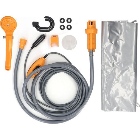 Kit de douche prise de voiture 36W, véhicule électrique Portable monté pour Camping en plein air lavage Irrigation Orange (1/5)