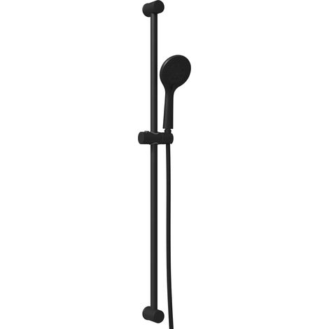 Conjunto de Sistema de Ducha Negro 100 cm Acero inoxidable vidaXL