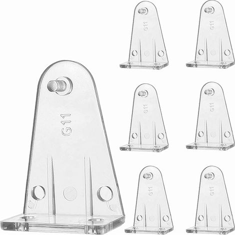 Lot de 10 clips de montage de 5,1 cm en plastique transparent pour rail inférieur de store Clip de fixation pour stores horizontaux de remplacement (1/2)