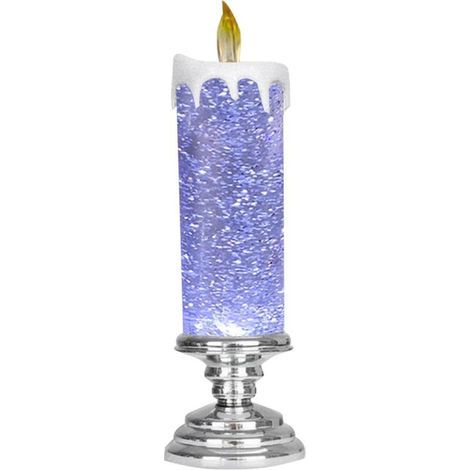 Bougies sans Flamme Scintillantes Bougies LED de Noël - Bougies de Noël à Changement de Couleur Rechargeables par USB, Bougie à Eau LED pour décoration de Noël (1/5)