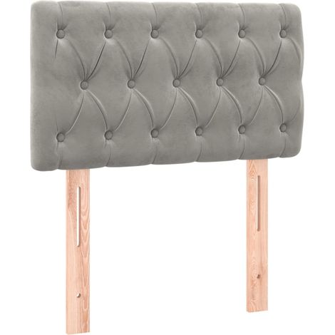 Maison Exclusive - Kopfteil Hellgrau 80x7x78/88 cm Samt