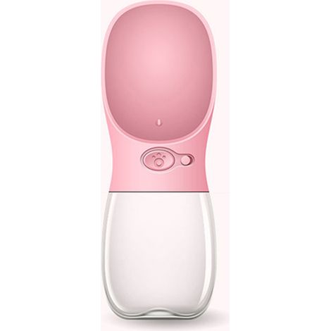 Filiyano-Gourde pour chien 350 ml, portable, pour l'extérieur - Blanche et rose (1/2)