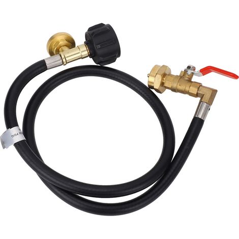 Tuyau adaptateur de recharge de gaz de 3 pieds, avec jauge et Valve, connecteur QCC1 haute pression 350PSI, cylindre de 1lb à 20lb