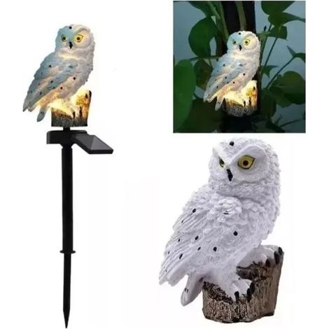 Lampe Solaire Hibou Étanche – Décoration Cour Extérieure – Jardin et Pelouse – Résiste aux Intempéries (1/5)