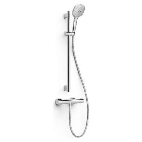 Kit douche robinet thermostatique mural Chromé - TRES 21738502
