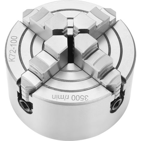 Mandrin de tour métallique 4 mors indépendants réversibles SANOU K72-100, 4 pouces, accessoire pour machine à tourner (1/5)