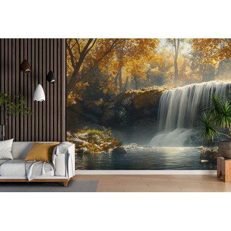 Papier peint cascades cascade doree dautomne - 150 x 250 cm (1/2)