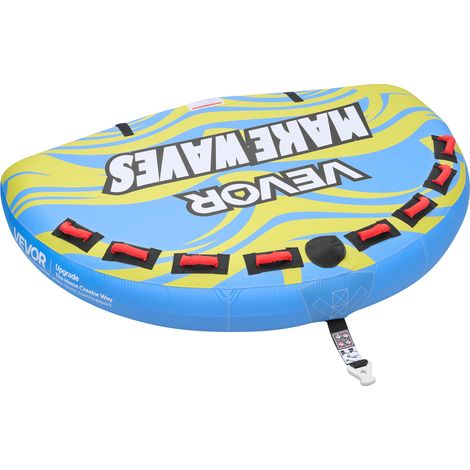 VEVOR Tubo Gommone Gonfiabile Trainabile per Barche da Mare, Tubo Trainabile Capienza ca. 4 Persone Carico max 308 kg, Gommone per Barche Giochi Acquatici Divertimento, Copertura in Nylon, Blu (1/5)