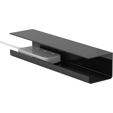 Organisateur de câbles sous table, sans perçage, pour une gestion optimale des câbles sous le bureau. Support facile à installer. (1/5)