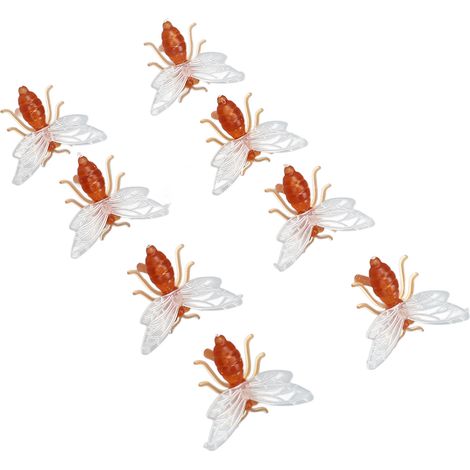 50 mini abeilles décoratives en plastique, mignonnes, pour arbres, portes, murs et jardins. (1/5)