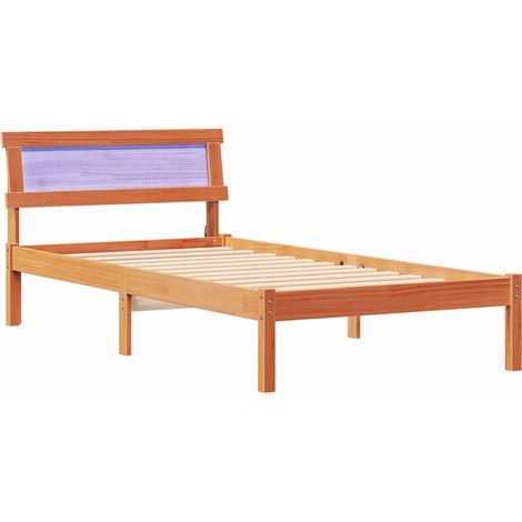 Maison Exclusive - Estructura de cama con cabecera Marrón cera 10 (1/5)