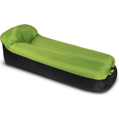 (Vert) Fauteuil inclinable gonflable, matelas pneumatique portable, canapé-lit de voyage, convient pour le camping, la plage, le jardin et autres endroits. (1/2)