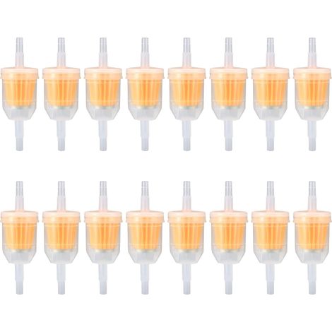 16 Pièces Filtres à Essence en Ligne, Filtres à Carburant, Filtre à Essence Universel à Vitesse de Filtration pour moto 6-8 mm, Scooter, Moto, Générateur, Tondeuse à Gazon, Auto