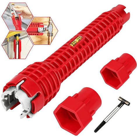 outil De Cl  Robinet 8 En 1 - Installateur De Robinet Et D'vier Antidrapant - Outil De Cl  Tuyau De Plomberie - Outil De Cl  Robinet Pour Vier/sal (1/5)