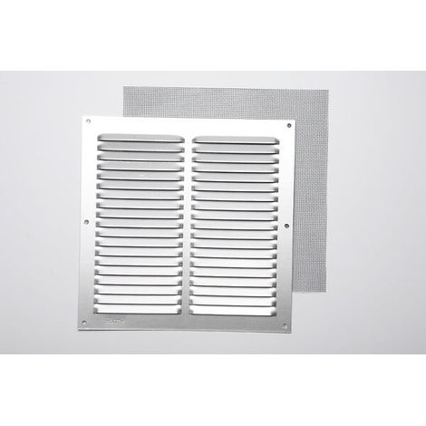 Grille d'aération aluminium mat à visser 20x20cm