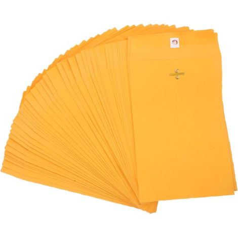 Yellow Kraft Paper Envelopes with Flap Closure Robust