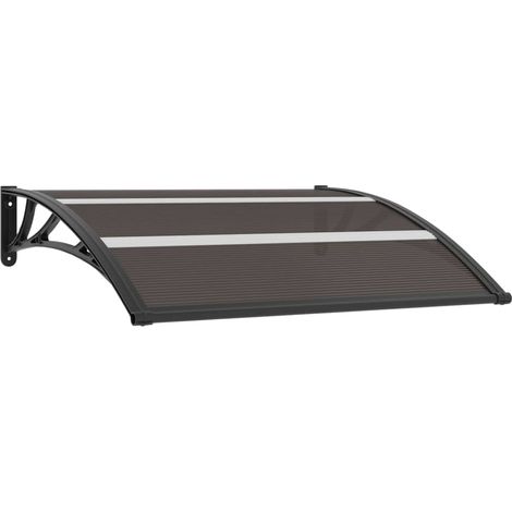 Auvent de porte, Marquise auvent de porte, Abri banne entrée protection Noir 120x80 cm PC LKOWF37719 (1/5)