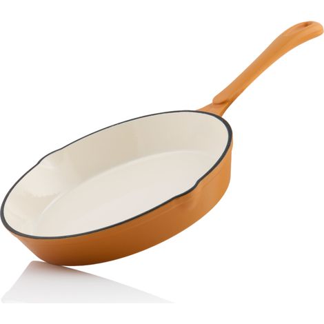 Mahlzeit Padella in ghisa smaltata Ã˜ 24 cm  Sunny Orange  Padella in ghisa con due beccucci