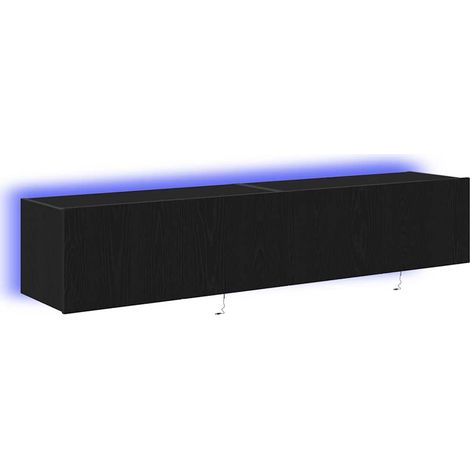 Maison Exclusive - TV-Wandschrank 2 pcs Schwarz Eichen-Optik 80 x