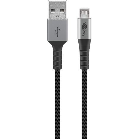 49282 Cable Goobay USB 2.0 vers Micro USB 1m (Gris)