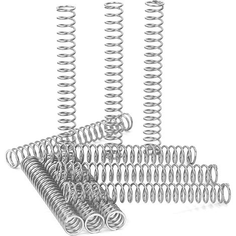 Ressort de Compression 80mm Ressorts Compression en Acier Inoxydable Diamètre du Fil 1,1mm Diamètre Extérieur 10mm Force du ressort 3,2KG 10 Pièces