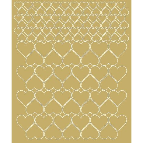 Pegatinas de corazón para casco de bicicleta, 116 unidades, color dorado brillante.