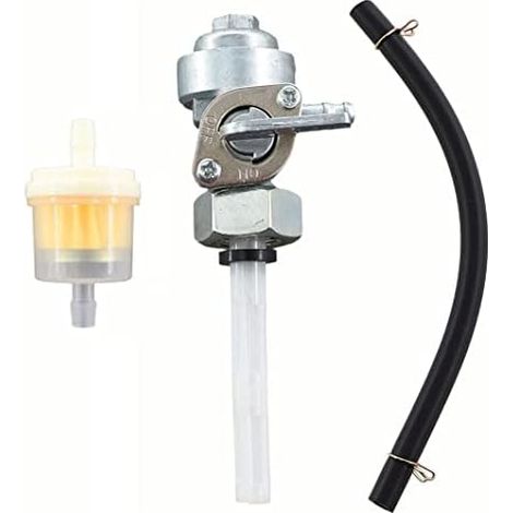 VURAHOME - Générateur 3 kW 6,5 CV Robinet d Essence Sortie a Gauche pour Moteur Reservoir Groupe Electrogene pour Matrix PG 3010-F avec Filtre à Essence Tuyaux de Carburant (1/5)