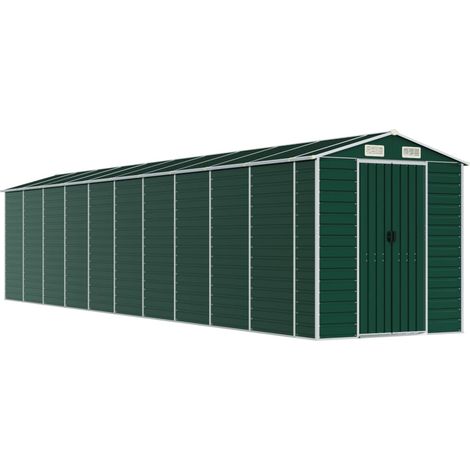 Casetta da giardino casetta per cabine ripostiglio casetta per la casa casetta per attrezzi da esterno robusta 191 x 895 x 198 cm acciaio zincato verde 020022356
