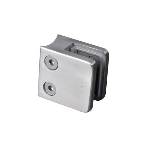 [QUALITE FRANCAISE] - Pince à verre carré pour tube Ø42,4mm - Hauteur 45mm longueur 45mm - Inox 316 - À visser