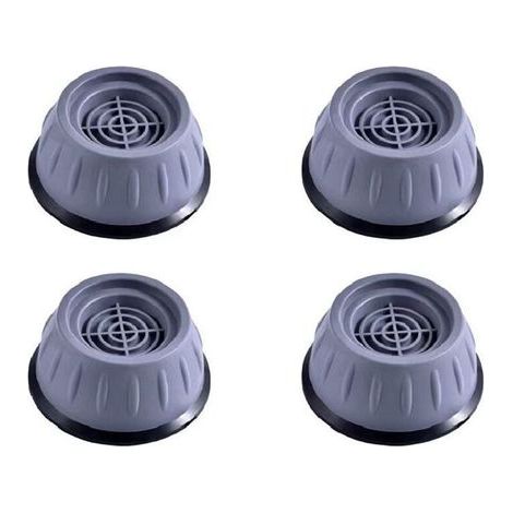 Jeu de 4 Pieds Antidérapants en Caoutchouc pour Machine à Laver et Sèche-Linge, Tapis Anti-Vibrations Universel Réducteur de Bruit (1/4)