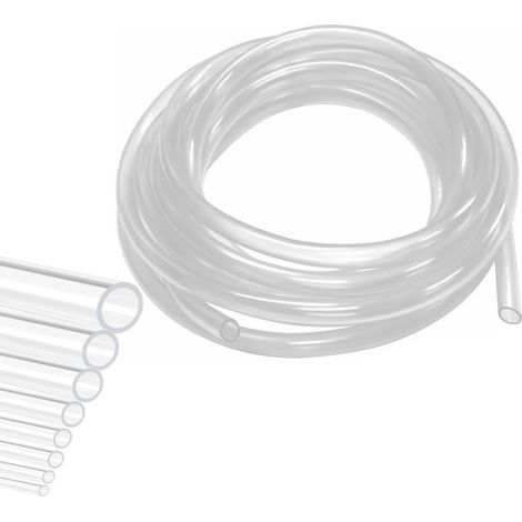 Tuyau flexible en silicone - Diamètre intérieur : 12 mm - Tuyau transparent - Convient à un usage alimentaire - Tuyau de carburant, d'eau et de condensation (1/5)