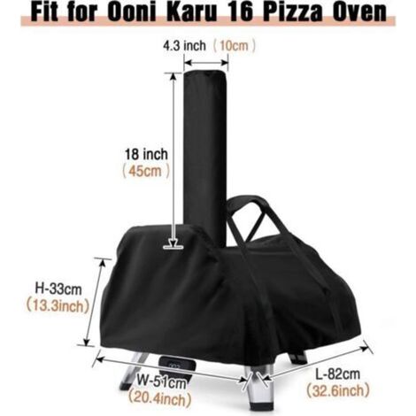 Housse de four à pizza Ooni Karu 16 – Tissu Oxford 420D étanche et résistant aux UV – Dimensions 83 x 52 x 34 cm – Sac de transport inclus (1/3)