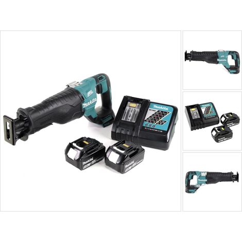 Makita DJR 187 RT Akku Reciprosäge 18 V Brushless Säbelsäge + 2x 5,0 Ah Akku + Ladegerät