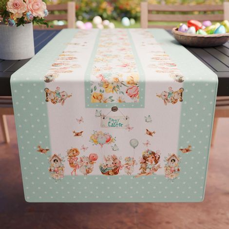 Chemin de Table 140x40 cm en Microfibre Anallergique Anti-Tache, Élégant et Lavable pour Salon et Cuisine (1/3)