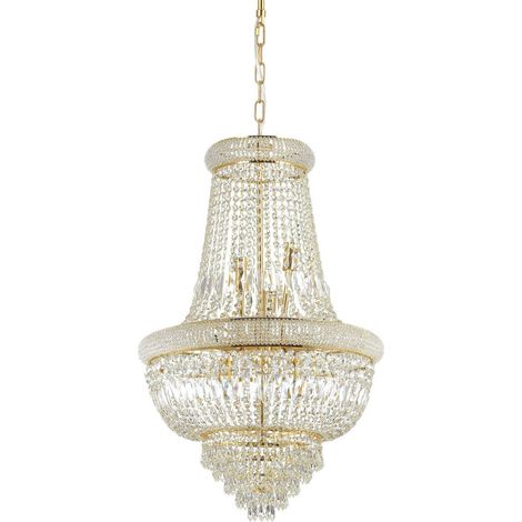 Ideal Lux Dubai - Lámpara colgante de luz de latón, E14