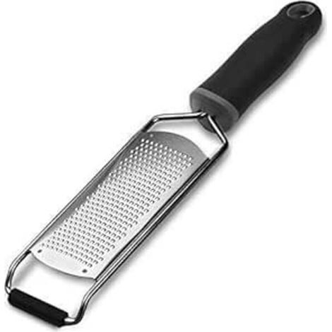 Enowelir Râpe à fromage et zesteur de citron Bi-Komfort, en acier inoxydable et avec poignée en caoutchouc souple, accessoire de cuisine polyvalent, facile à utiliser et passe au lave-vaisselle (1/5)