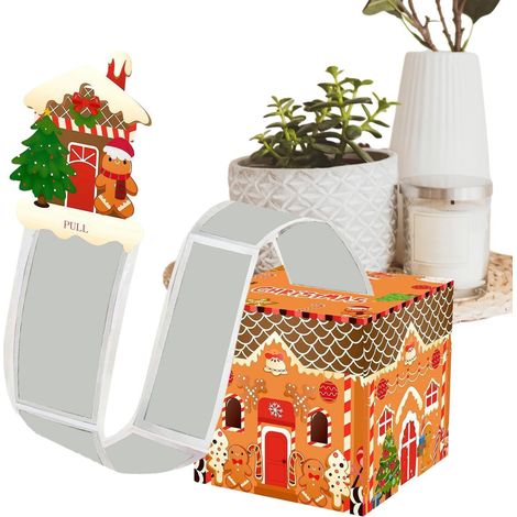 Boîtes De Noël Distributeur À Tirer Boîtes Maison En D'Épice Pour Offrir De L'Argent Pour Anniversaire Saint-Valentin Demande En Mariage Filles Ados (1/5)
